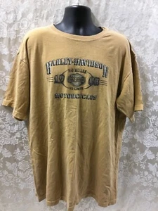Harley Davidson XL T-Shirt tan No Rules Limits Arbor Vitae WI northern Lights - Picture 1 of 7
