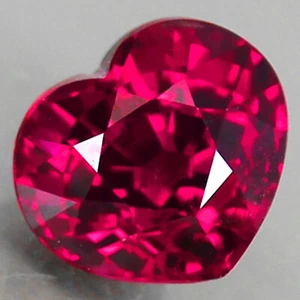 3.36ct.AAA++RASPBERRY RHODOLITE GARNET NATURAL GEMSTONE LOVE HEART IF - Bild 1 von 3
