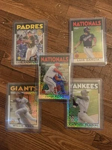 (5) 2021 Topps Mojo Chrome 1986 🔥Juan Soto Willie Mays Florial Garcia RC - Picture 1 of 5