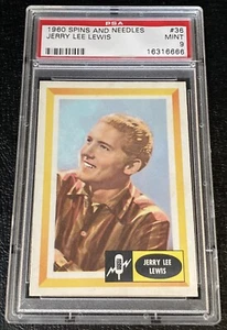 PSA 9 Jerry Lee Lewis 1960 Fleer Spins And Needles Trading Card #36 Rock N Roll - Picture 1 of 2