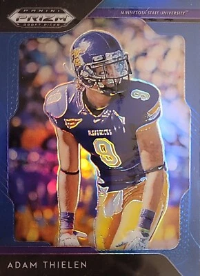 2019 Panini Prizm Draft Picks #4 Adam Thielen Prizms Blue - Image 1 of 2