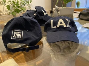 Fred Segal's • LAX ""Respect This House"" Hutkappe mit Strapback weiche Baumwolle marineblau - Bild 1 von 4