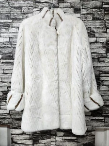 Jacques Saint Laurent  Vintage Faux Fur Jacket Size Large Made In USA - Picture 1 of 10