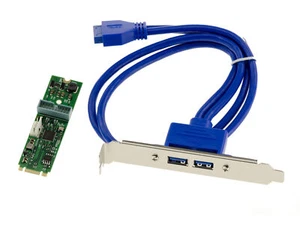 Controller Card M.2 M2 Pcie M Key 1 USB Port 3.0 19 Pin (Holds 2 Ports USB3) - Picture 1 of 2