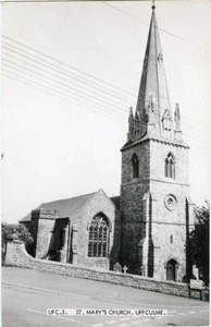 REAL PHOTOGRAPHIC POSTCARD OF ST MARY'S CHURCH, UFFCULME, (NEAR TIVERTON), DEVON - Picture 1 of 2