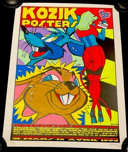 Frank Kozik Poster Show Devil Chick Poster 1996 Schweiz Blacklight #261/550 - Bild 1 von 17