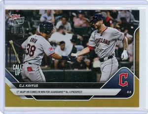 2025 Topps Now C.J. Kayfus 1st MLB HR Call-Up Card #536 Gold Foil Parallel 50/50 - Picture 1 of 2