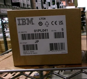 5 PACK of IBM LTO8 Tape Cartridge 01PL041 Data Cartridge Ultrium-8  LTO-8 - Picture 1 of 3
