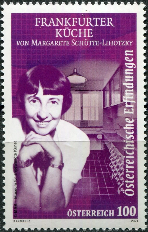 Austria 2021. Built-in Kitchen - Margarete Schütte-Lihotzky (MNH OG **) Stamp - Image 1 of 1