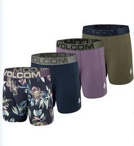 Pack de 4 Calzoncillos Boxer Volcom Hombre Multicolor Talla Mediana (32-34) - Imagen 1 de 4