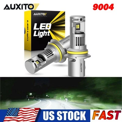 AUXITO 9004 HB1 LED Headlight Bulbs Conversion Kit 360° High Low Beam Canbus 2Pc - Image 1 of 4