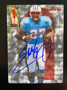 Eddie George Autograph 1996 Fleer SkyBox Football ROOKIE Card #155 Ohio State - Picture 1 of 2