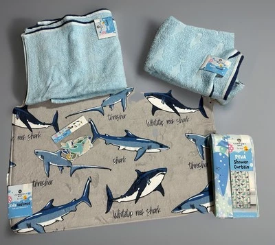 Totally Jaw-Some II Kid’s Shark Bathroom Accessories Super Cool!! - Image 1 of 4