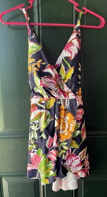 NWT Women's 1 Piece Skirted Swimsuit Size 12 ANNE COLE Multicolor Thin Straps - Image 1 of 4