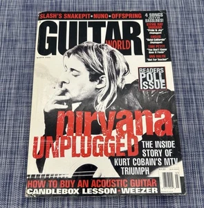 Guitar World Magazine March 1995 Nirvana MTV Unplugged Story Kurt Cobain - Picture 1 of 6