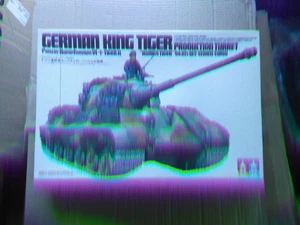 Torreta de producción Tamiya German King Tiger #35164 escala 1/35 kit modelo caja abierta - Imagen 1 de 7