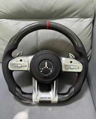 NEW Mercedes-Benz AMG CL63 S63 G63 E63 C63 GT Real Carbon Fiber Steering Wheel Foto 1 de 4