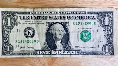 1 dollar bill birthday/ Anniversary note February 8, 1934 CIRCULATED/ WORN - Image 1 of 2