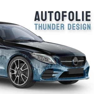 Full Foil Print Digital Thunder Design 3D Car Wrapping Without Bollicins