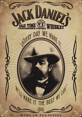 Jack Daniel`s Original Man Cave Pub Retro Metall Poster Druck Selten 19cm x 28cm - Bild 1 von 4