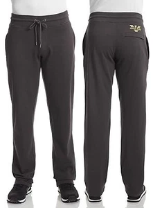 NWT Armani Jeans LOGO Comfort Track Pants Fleece Sweatpants Size S in Charcoal - Picture 1 of 16