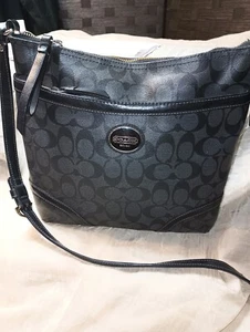 Coach Shoulder Cross Bag PVC Leather F18926 Black - Picture 1 of 11