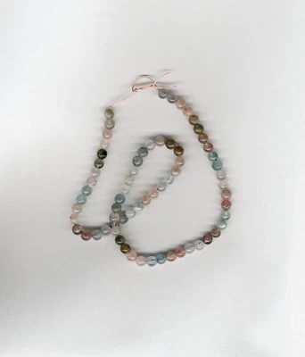 MULTI-COLOR TOURMALINE 6MM ROUND  BEADS - 15.5" Strand - 2685E - Image 1 of 2