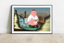 Family Guy Poster-Family Guy Bathroom Print-Funny Wall Décor-Peter Griffin-302