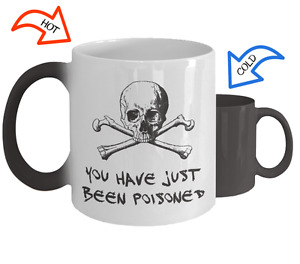 You have just been poisoned mug - skull crossbones halloween morphing cup
