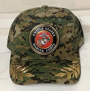 CAPPELLO CAPPELLO AD ALTA FREQUENZA US MARINE CORPS USMC EGA DISTINTIVO LOGO EMBLEMA ROVERE FOGLIA - Foto 1 di 8