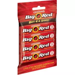 Wrigley'S Big Red Gum - Beutel mit 4 Packungen (5 Sticks pro Packung) - Bild 1 von 1