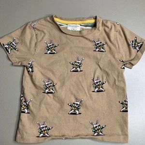 Boys Denim & Flower TShirts Lot Size 4 Rabbit Space Astronaut Cactus Boys - Picture 1 of 3