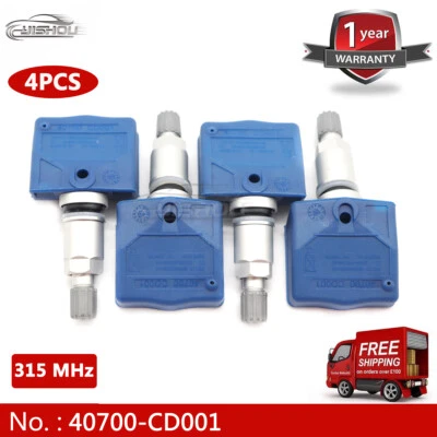 4pcs 40700-CD001 TPMS Tire Pressure Sensor For NISSAN 350Z INFINITI FX35 FX45 US - Изображение 1 из 4