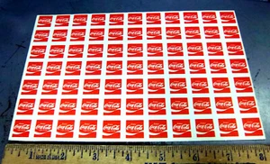 Vintage Original 1950s Coca cola Bingo Card markers, 77 per sheet, NEW & unused - Picture 1 of 3