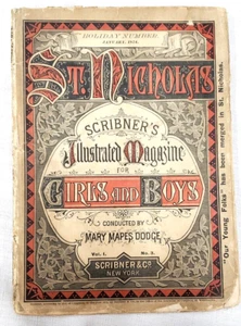 Rare THIRD ISSUE, Jan 1874, ST. NICHOLAS ILLUSTRATED MAGAZINE For Girls & Boys - Picture 1 of 22