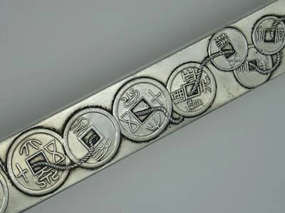 Antigua barra de dote nupcial china dinastía Qing .0750 plata c1880s Foto 1 de 4