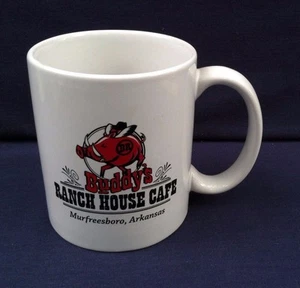 Taza de café Buddy's Ranch House café Murfreesboro Arkansas recuerdo de viaje buena - Imagen 1 de 3