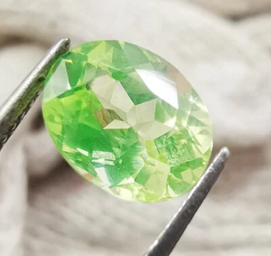 Certified 3.30 Ct Natural Mint Yellowish Green Untreated Tourmaline Gemstones - Picture 1 of 5
