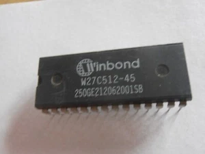 2x W27C512-45 512K (64K × 8) 5V ERASABLE EPROM DIP28 WINBOND Genuine - Picture 1 of 1