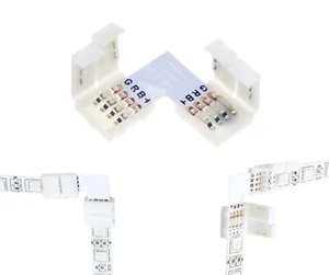 Led RGB Strip Corner Connector Quick Connector Connector L Connector 5050 - Picture 1 of 8