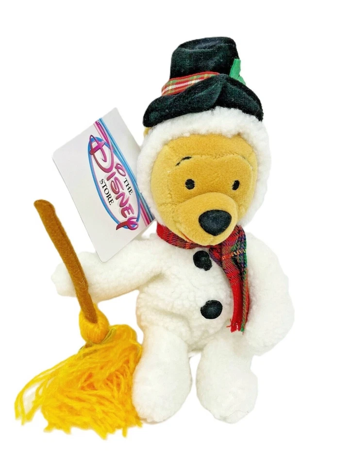 Disney Winnie The Pooh Snowman Mini Bean Bag 9 in With Tags