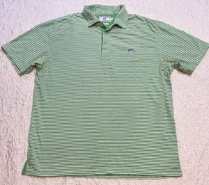 Southern Tide The Skipjack Poloshirt Medium grün weiß gestreift Preppy Golf - Bild 1 von 12
