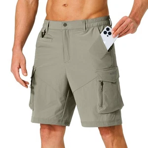 Men's Hiking Cargo Shorts Quick Dry Lightweight Travel Shorts with Multi Pock... - Picture 1 of 6