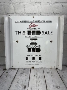 Gilbarco Calco-Meter R7586x Gas Pump Face Plate Pair Porcelain Vintage Fuel - Picture 1 of 20