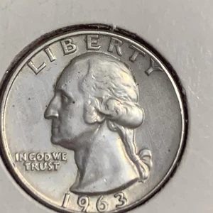 1963 D Washington Silver Quarter, Silver 25-Cent Coin, 25C - Bild 1 von 7