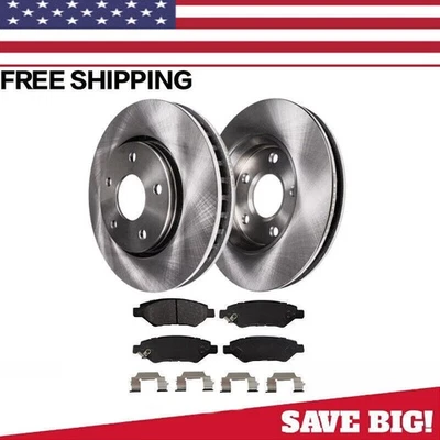 Rotores de freno de disco traseros + pastillas de freno de cerámica nuevos para Cadillac CTS Chevrolet Camaro Foto 1 de 4