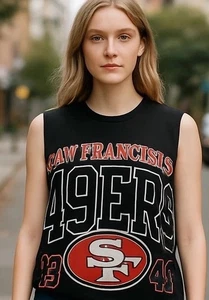 San Francisco 49ers Muscle Shirt Crop Tank Top Tee Women’s Size Large NWT - Picture 1 of 5