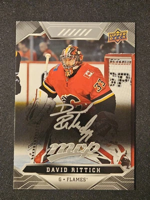 19-20 MVP David Rittich Silver Script 💥💥💥 Calgary Flames  - Image 1 of 2
