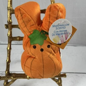Peeps Marshmallow Scented Halloween Bunny Orange Pumpkin - Picture 1 of 5