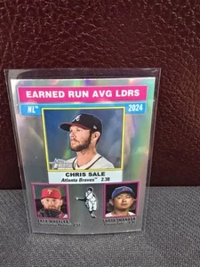 2025 Topps Heritage Chrome Refractor NL ERA Leaders Sale Wheeler Shota #201 - Picture 1 of 2